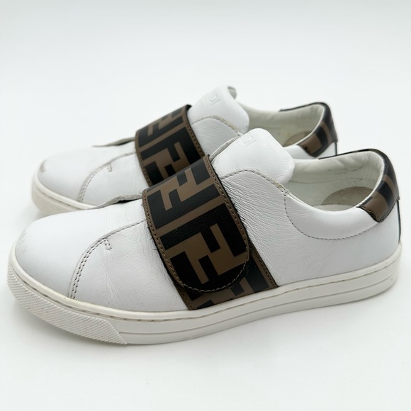 Fendi Monogram FF Nappa leather unisex junior sneakers - Picture 5 of 14
